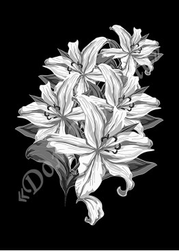 Ручная и машинная граверовка цветов, Цветы модель - ЦВТ026