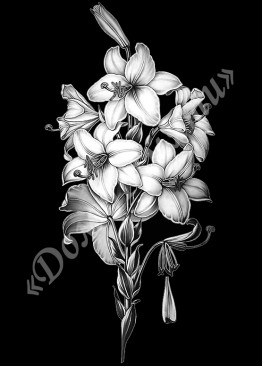 Ручная и машинная граверовка цветов, Цветы модель - ЦВТ027