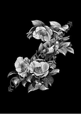 Ручная и машинная граверовка цветов, Цветы модель - ЦВТ035 Ручная и машинная граверовка цветов, Цветы модель - ЦВТ035