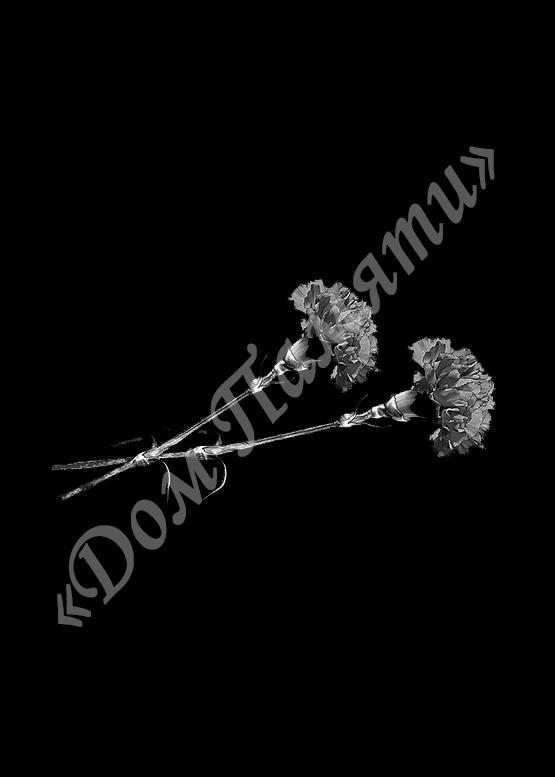 Ручная и машинная граверовка цветов на граните - ЦВТ040