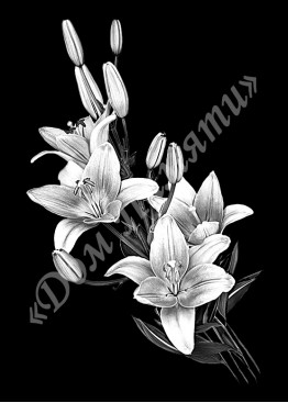 Ручная и машинная граверовка цветов, Цветы модель - ЦВТ052 Ручная и машинная граверовка цветов, Цветы модель - ЦВТ052