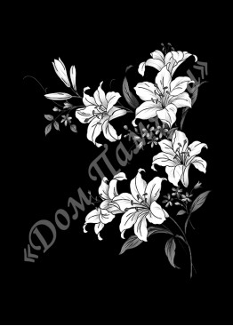 Ручная и машинная граверовка цветов, Цветы модель - ЦВТ053 Ручная и машинная граверовка цветов, Цветы модель - ЦВТ053