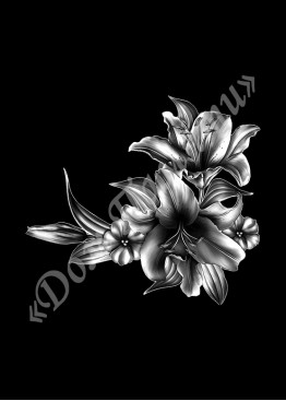 Ручная и машинная граверовка цветов, Цветы модель - ЦВТ054 Ручная и машинная граверовка цветов, Цветы модель - ЦВТ054