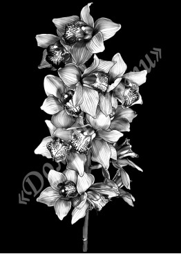 Ручная и машинная граверовка цветов, Цветы модель - ЦВТ064