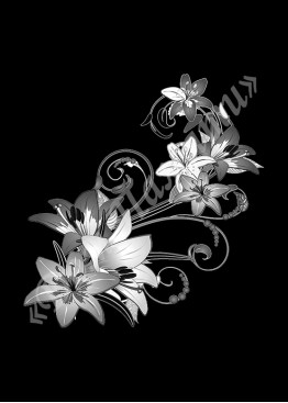 Ручная и машинная граверовка цветов, Цветы модель - ЦВТ069