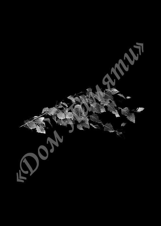 Ручная и машинная граверовка цветов на граните - ЦВТ070