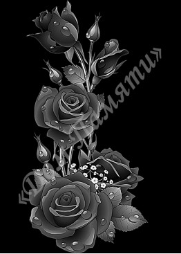 Ручная и машинная граверовка цветов, Цветы модель - ЦВТ072