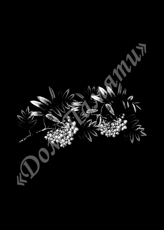 Ручная и машинная граверовка цветов на граните - ЦВТ075