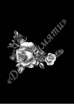 Ручная и машинная граверовка цветов, Цветы модель - ЦВТ077