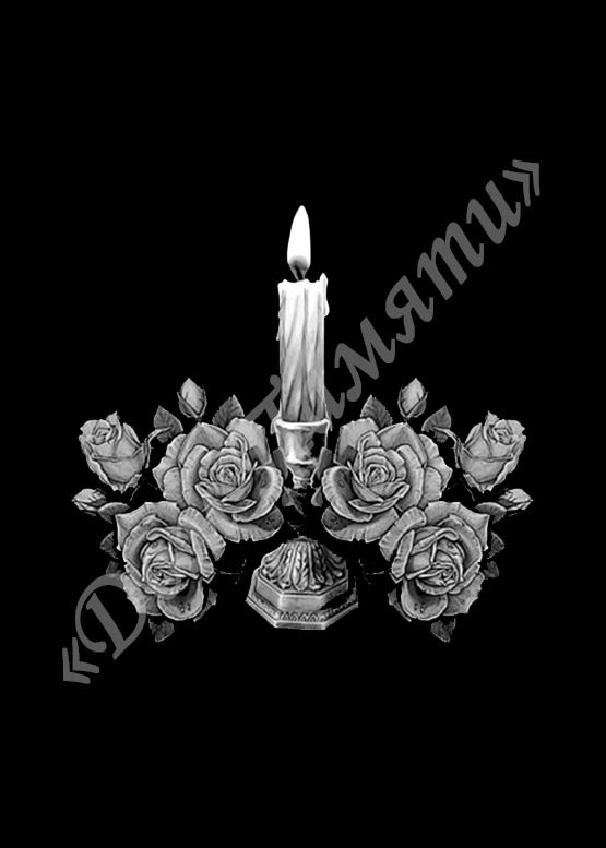 Ручная и машинная граверовка цветов на граните - ЦВТ079