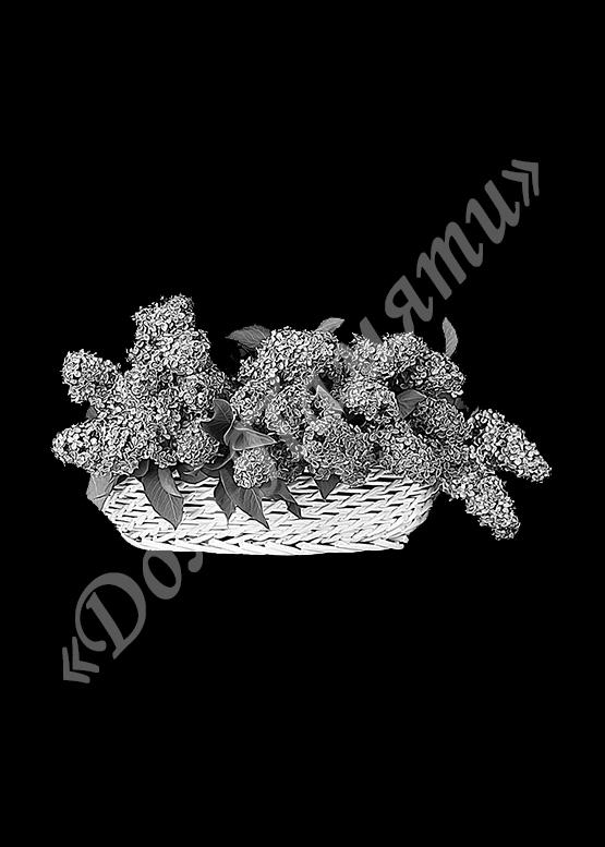 Ручная и машинная граверовка цветов на граните - ЦВТ084