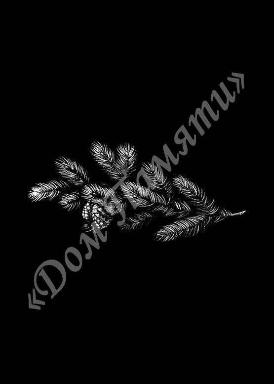 Ручная и машинная граверовка цветов на граните - ЦВТ085