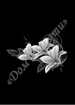 Ручная и машинная граверовка цветов, Цветы модель - ЦВТ086