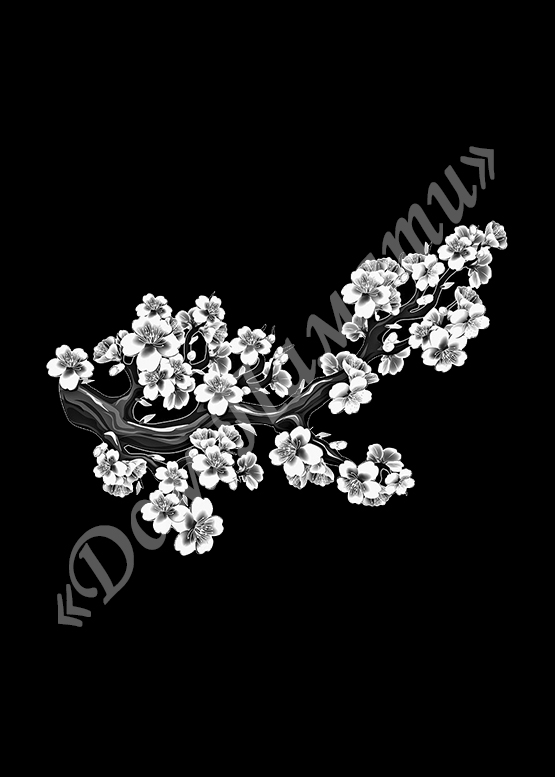 Ручная и машинная граверовка цветов на граните - ЦВТ091