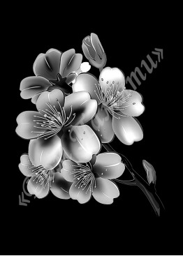 Ручная и машинная граверовка цветов, Цветы модель - ЦВТ095 Ручная и машинная граверовка цветов, Цветы модель - ЦВТ095