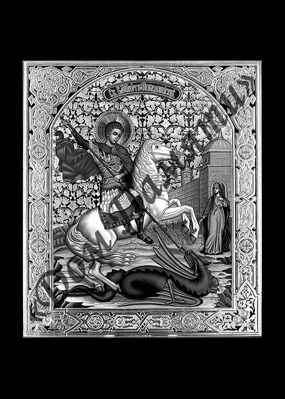 Ручная и машинная граверовка икон на граните - ИКН001