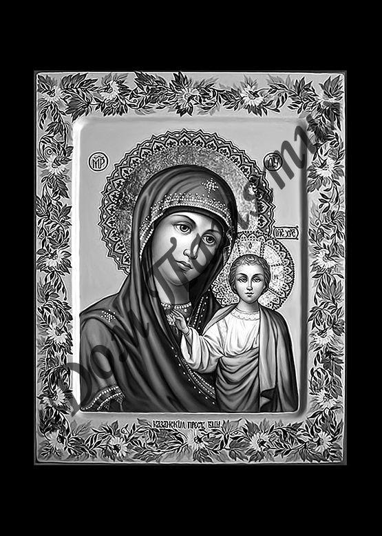 Ручная и машинная граверовка икон на граните - ИКН006