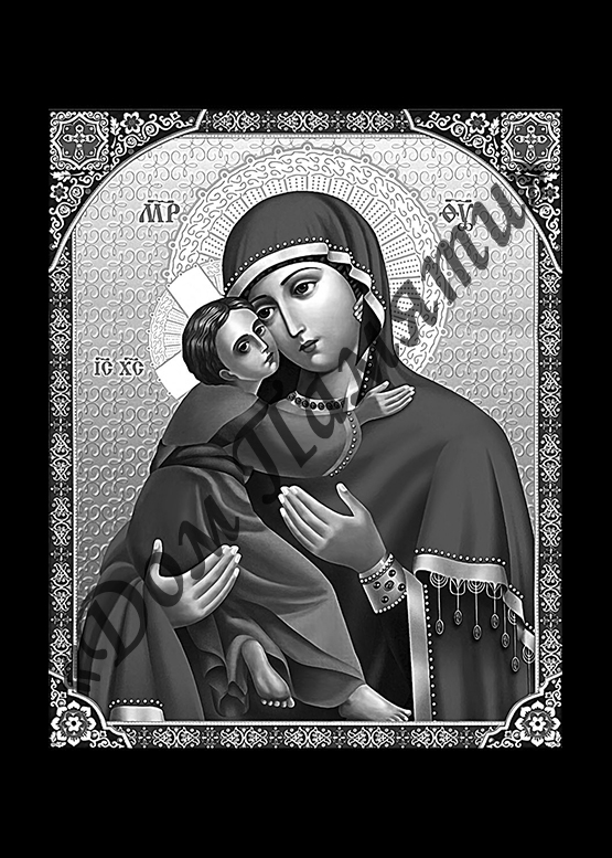 Ручная и машинная граверовка икон на граните - ИКН007