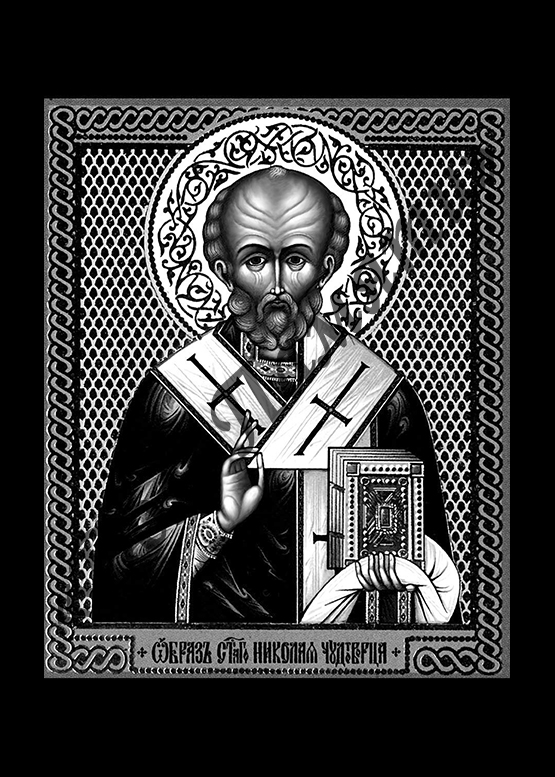 Ручная и машинная граверовка икон на граните - ИКН009