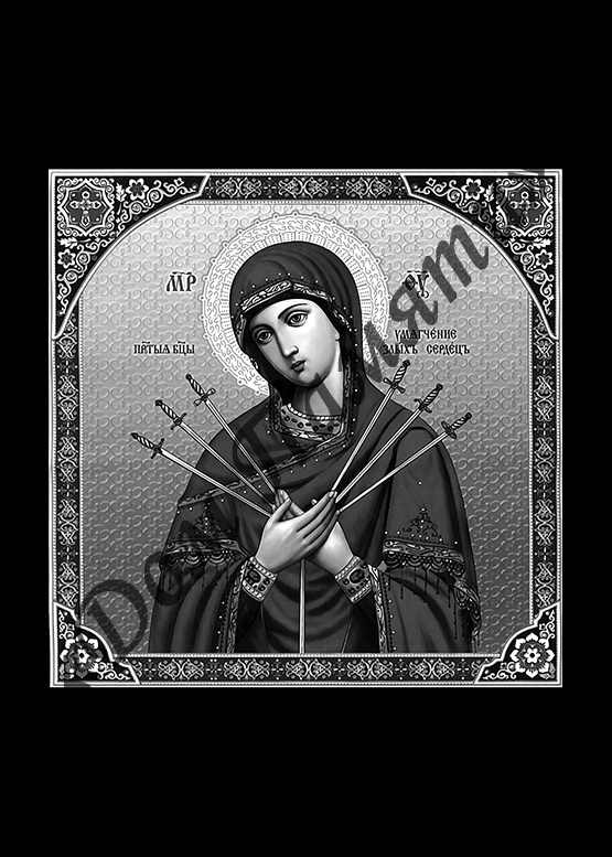 Ручная и машинная граверовка икон на граните - ИКН010