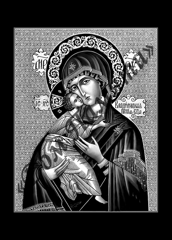 Ручная и машинная граверовка икон на граните - ИКН013