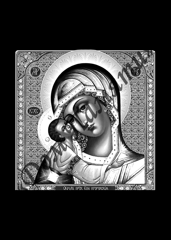 Ручная и машинная граверовка икон на граните - ИКН016