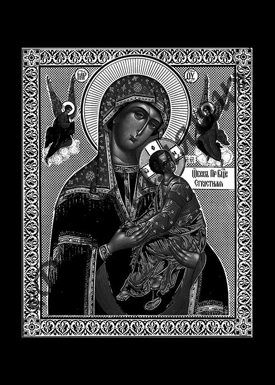 Ручная и машинная граверовка икон на граните - ИКН028