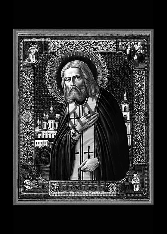 Ручная и машинная граверовка икон на граните - ИКН029