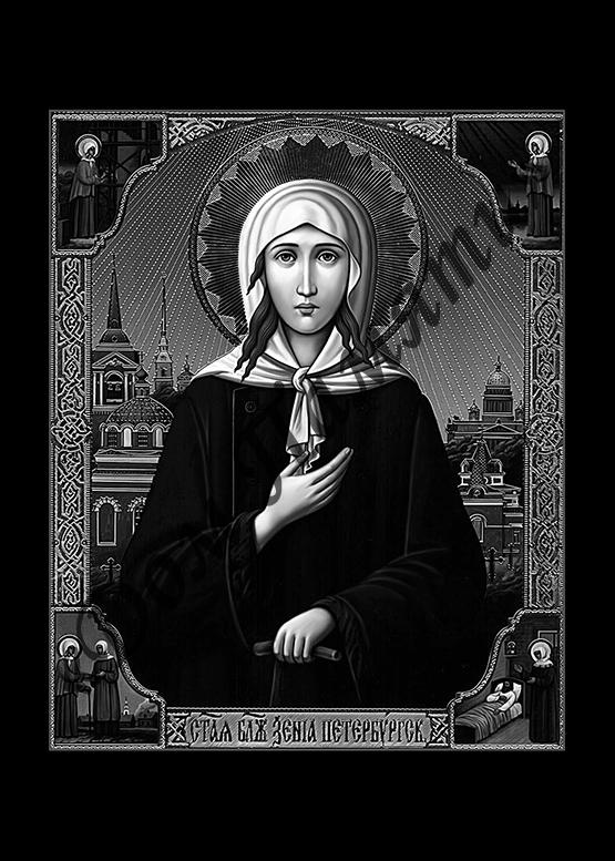 Ручная и машинная граверовка икон на граните - ИКН031