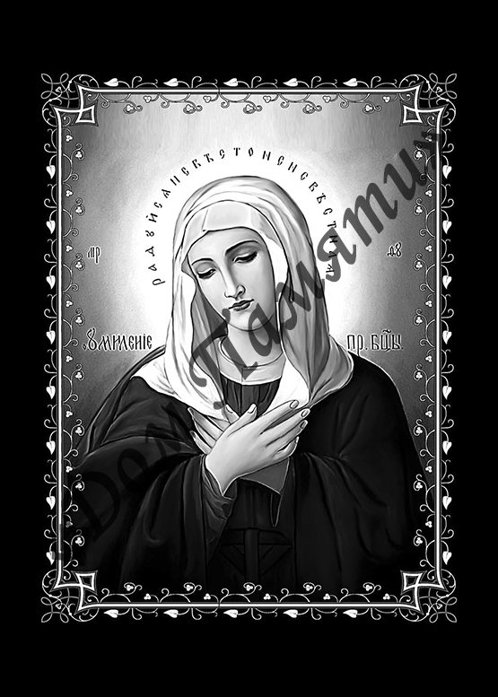 Ручная и машинная граверовка икон на граните - ИКН033