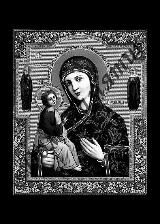 Ручная и машинная граверовка икон на граните - ИКН038