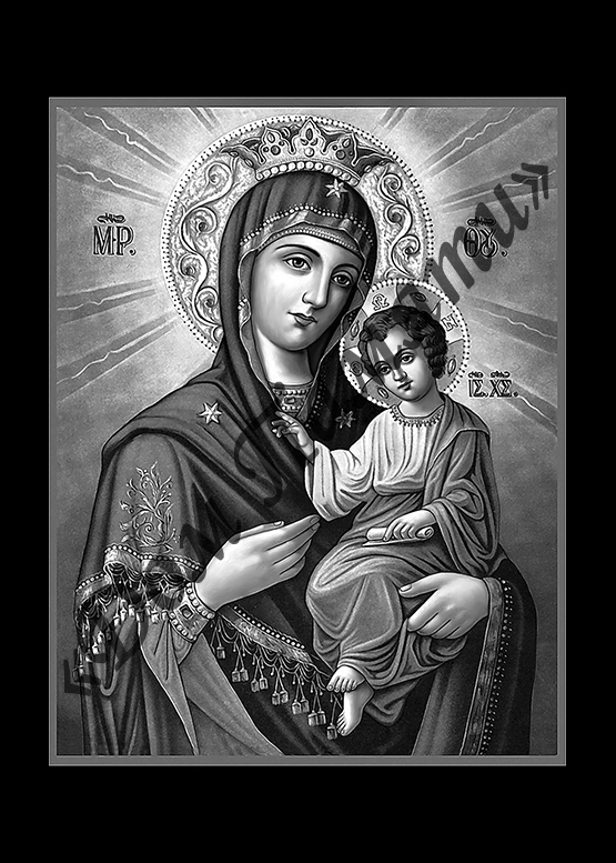 Ручная и машинная граверовка икон на граните - ИКН043