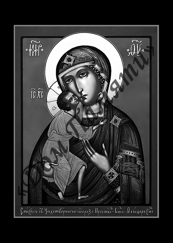 Ручная и машинная граверовка икон на граните - ИКН047