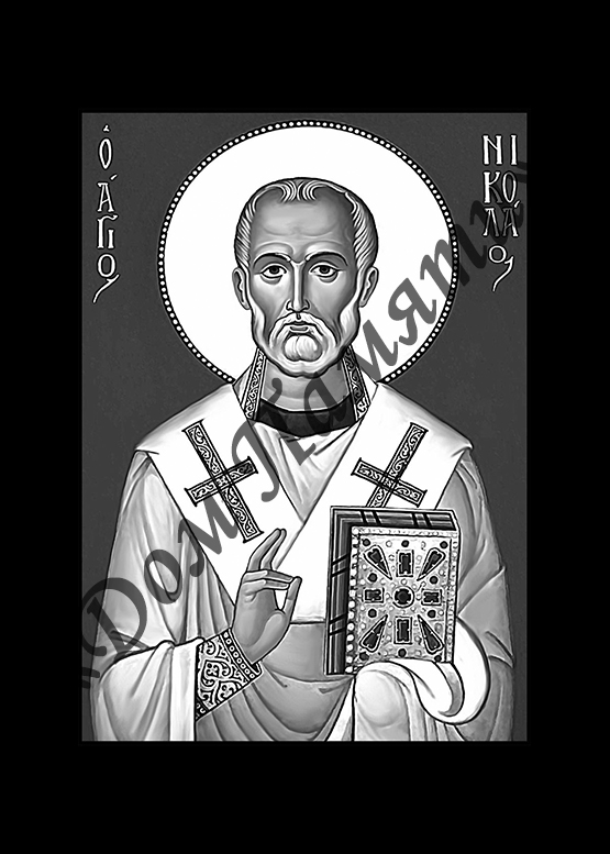 Ручная и машинная граверовка икон на граните - ИКН050