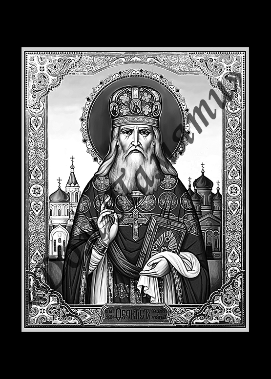 Ручная и машинная граверовка икон на граните - ИКН052