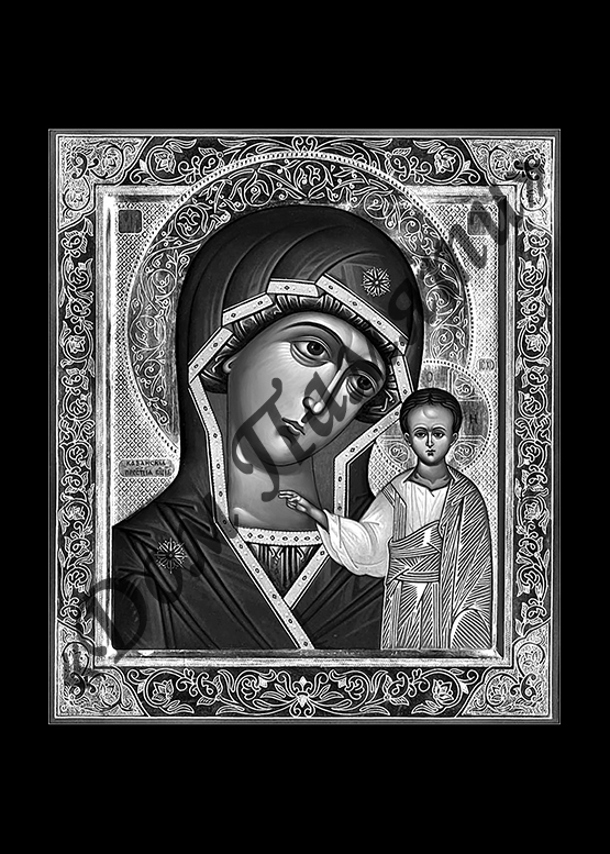 Ручная и машинная граверовка икон на граните - ИКН056