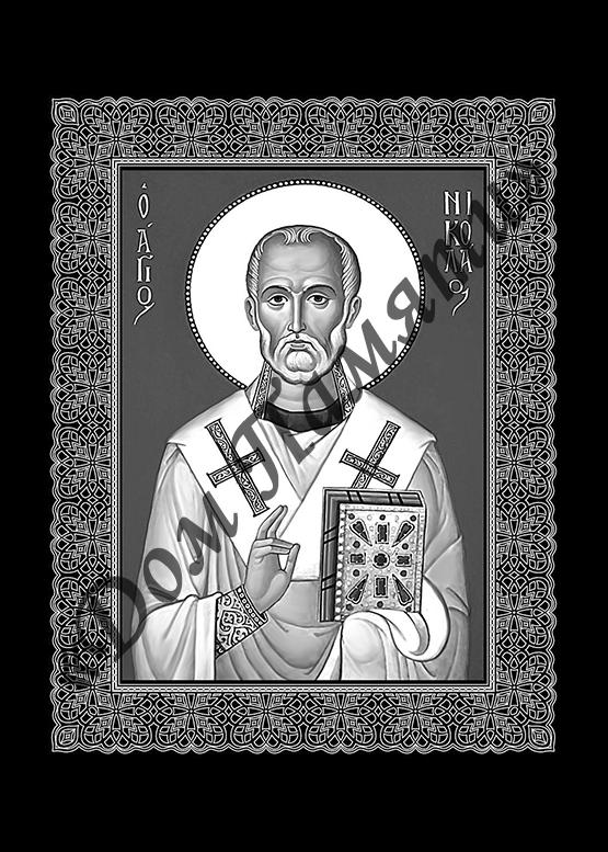 Ручная и машинная граверовка икон на граните - ИКН060