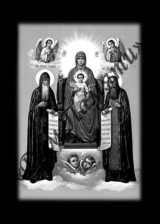 Ручная и машинная граверовка икон на граните - ИКН062