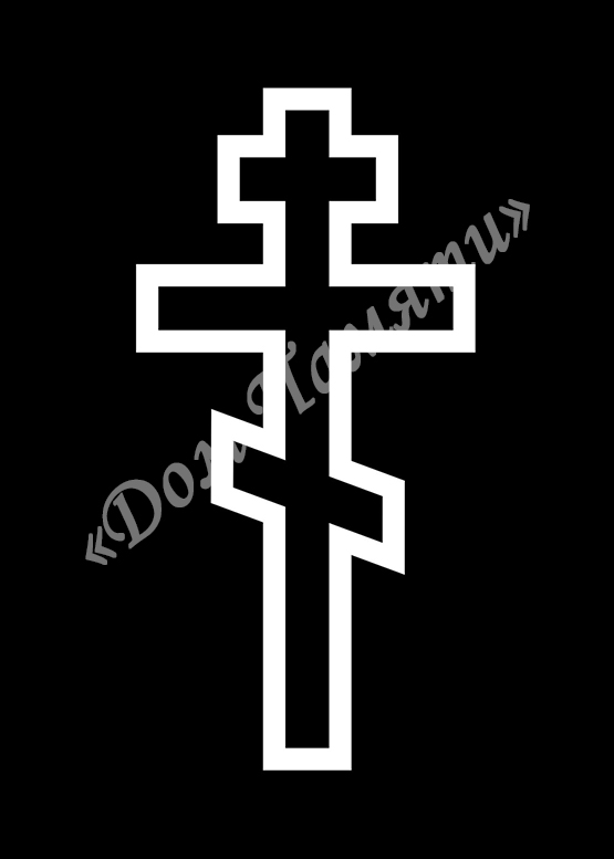 Ручная и машинная граверовка крестов на граните - КРТ003