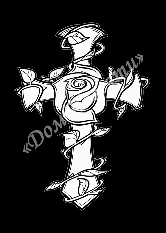 Ручная и машинная граверовка крестов на граните - КРТ011