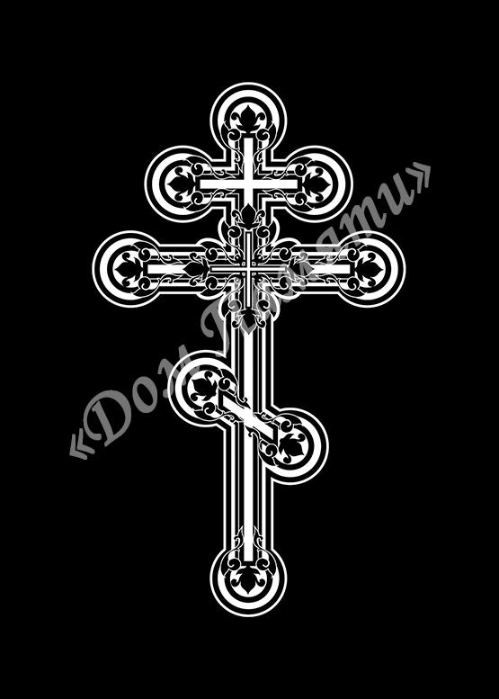 Ручная и машинная граверовка крестов на граните - КРТ016