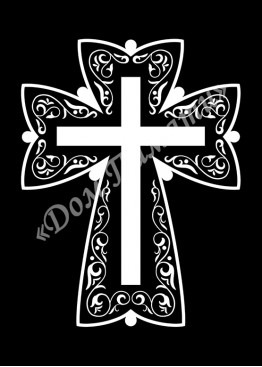 Ручная и машинная граверовка крестов, Крест модель - КРТ023