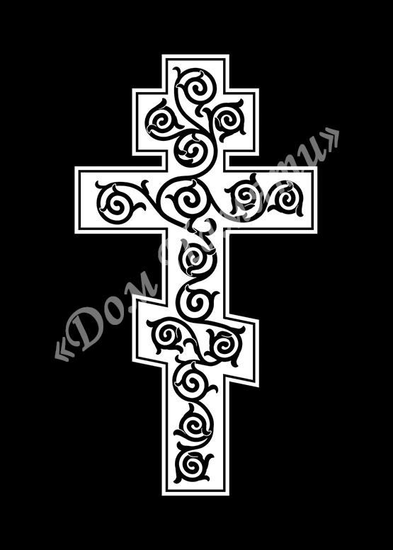 Ручная и машинная граверовка крестов на граните - КРТ024