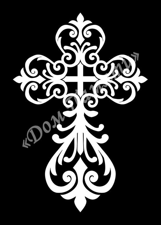 Ручная и машинная граверовка крестов на граните - КРТ026