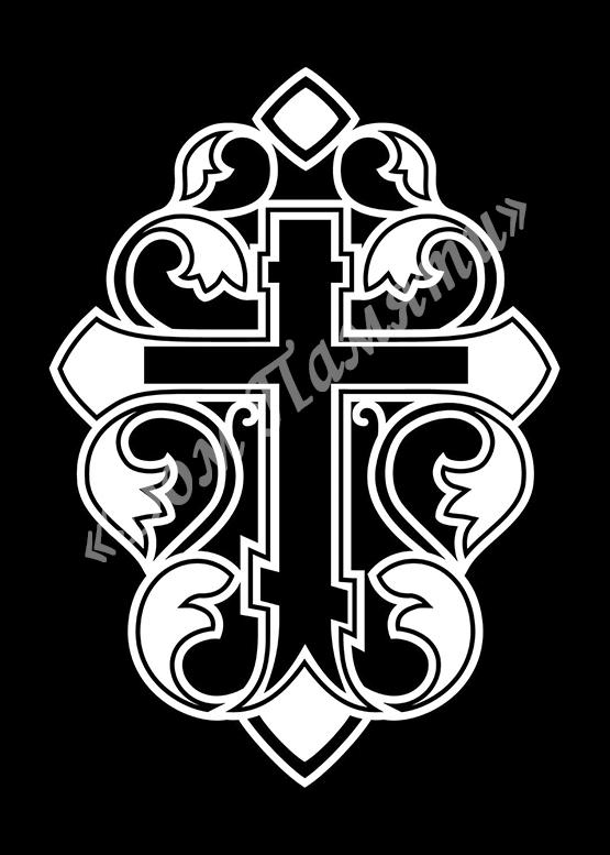 Ручная и машинная граверовка крестов на граните - КРТ027