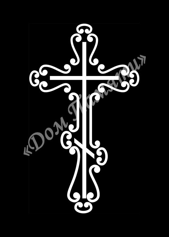 Ручная и машинная граверовка крестов на граните - КРТ031