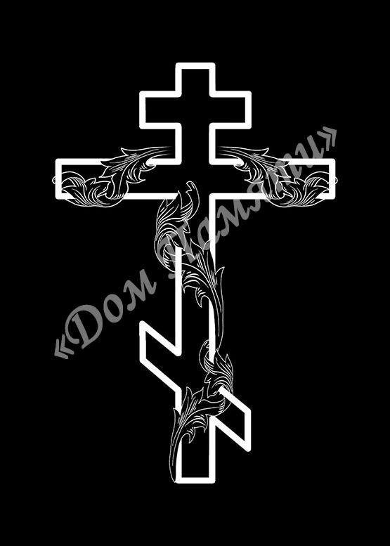 Ручная и машинная граверовка крестов на граните - КРТ035