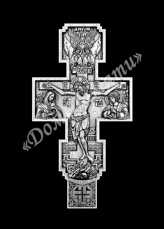 Ручная и машинная граверовка крестов на граните - КРТ039