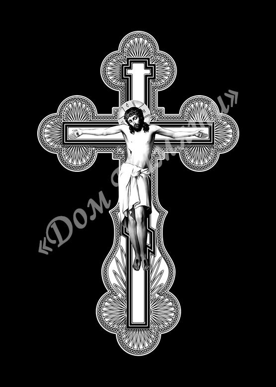 Ручная и машинная граверовка крестов на граните - КРТ044