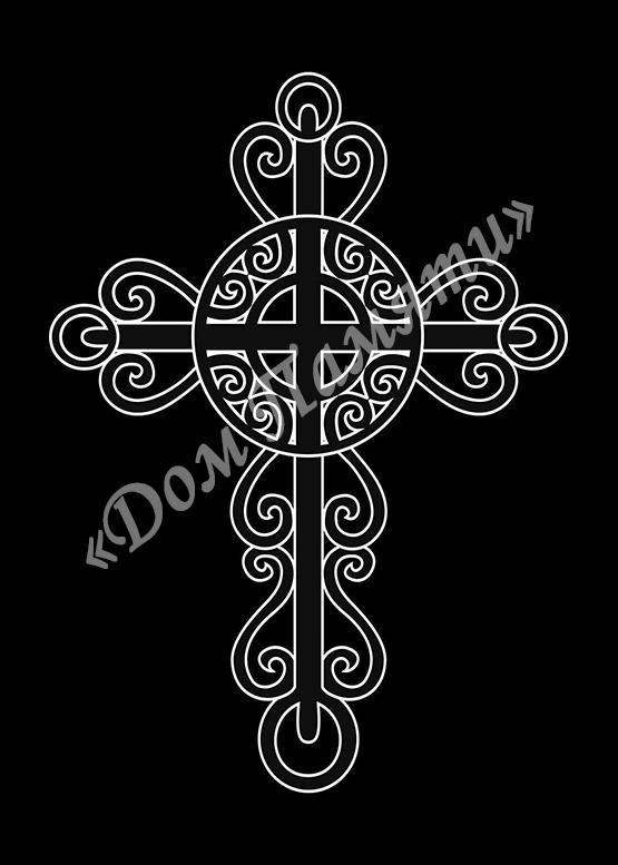 Ручная и машинная граверовка крестов на граните - КРТ045